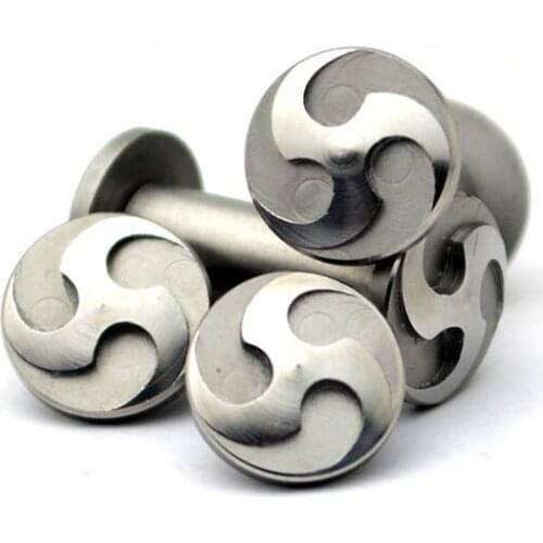 10pcs EDC Diy Knife nuts Making knife Handle screw KNIVES Hot Wheel nails sharp 12 size Straight folding knife sy tools