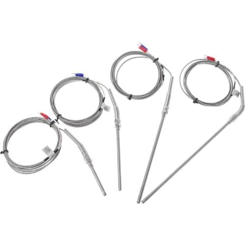 K type Thermocouple Stainless Steel Probe Thermocouple 2m Cable Wire Length Thermocouple 0-400C Temperature Sensor