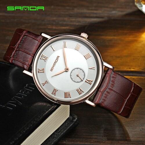 Casual Men’s Quartz Watche Classic Men Business Genuine Leather Watch Relogio Masculino 2020