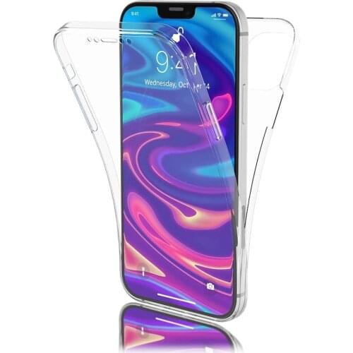 360 Clear Case for iPhone 13 12 11 XR 6 6s 7 8 Plus Soft Silicone Dual Side Full Protective Case for iPhone 13 12 11 Pro Xs Max