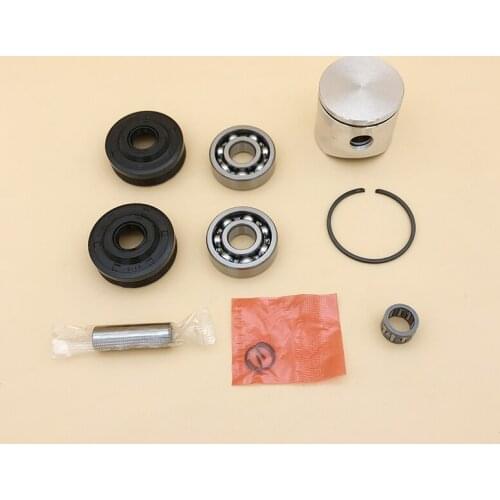38mm Piston Ring Crank Ball Bearing Oil Seals Kit Fit HUSQVARNA 36 136 136LE 137 137e Chainsaw Engine Parts