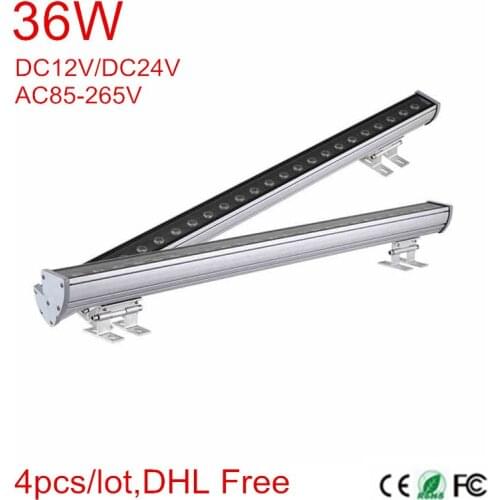 4Pcs 36W Led Wall Washer Lights 12V 24V 85-265V IP65 Waterproof CE&RoHS RGB / Red/ Blue/Green/Yellow/Cold White/Warm White