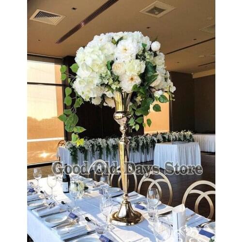 98cm Tall Gold or silver Metal Flower Vase Flower stand for Table Centerpiece 10pcs/lot