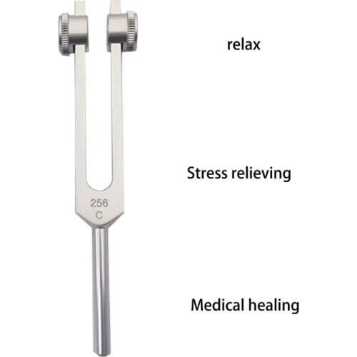 256 Hz Aluminum Tuning Fork with carry pouch for Ultimate Healing and Relaxation Nerve/Sensory