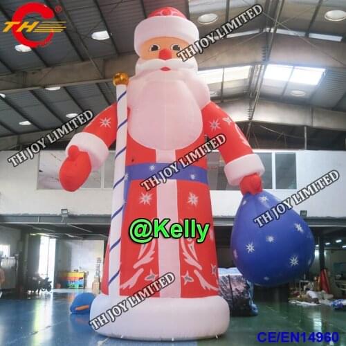 Free shipping to door big Christmas inflatable santa claus for sale, advertising giant inflatable figure