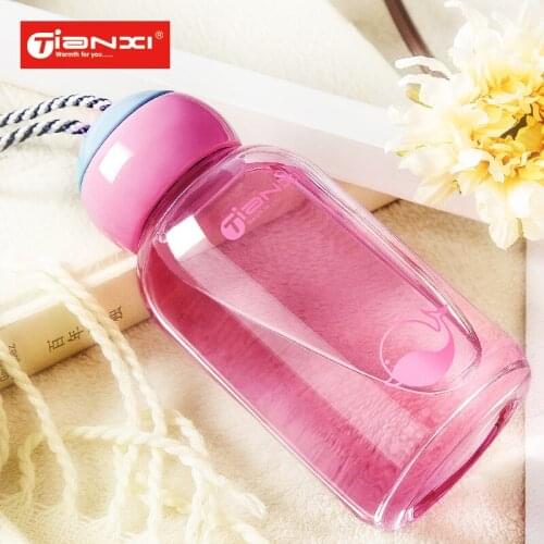 Child Korean Cup Cute Green Glass Transparent Portable Cup Simple Personality Botellas De Agua Korean Student Juice Cup EA60SH