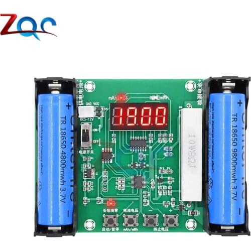 Dual Battery Capacity Tester for 18650 Lithium Discharge Energy Testing Meter LED Digital Load Battery Monitor XH-M240