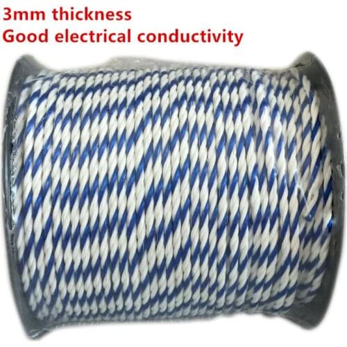 200m Livestock Electronic Fence Conductive Rope, Cattle, Horse, Sheep, Pig and Other Fence Power Rope 3mm Diameter