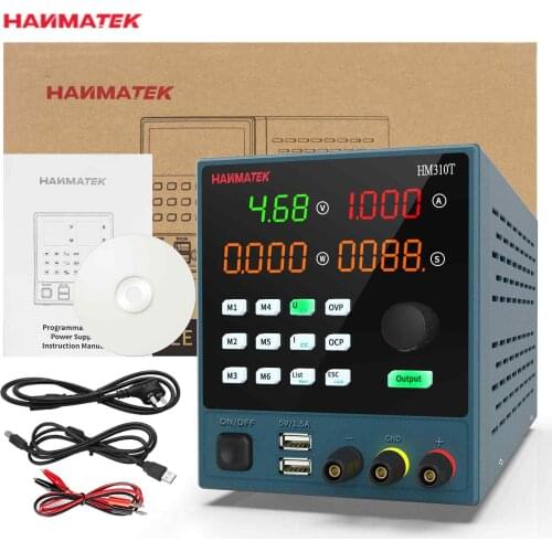 HANMATEK HM310 32V 10A DC Power Supply Programmable Switch Multiple Digital Display Dual USB Transmission Dual Frequency