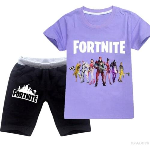 Fortnites Kids Clothes Sets Girls Boys Casual Clothing Short Sleeve Tracksuit Childrens Sports Suit Home Wear Outfits
