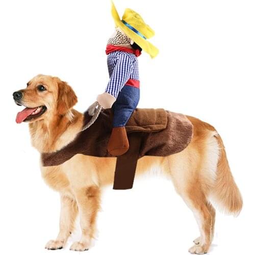Legendog Funny Pet Dog Costume Clothes Decorative Cute Knight Style Cowboy Rider Pet Suit Dog Outfit Party Dressing Up Clothing