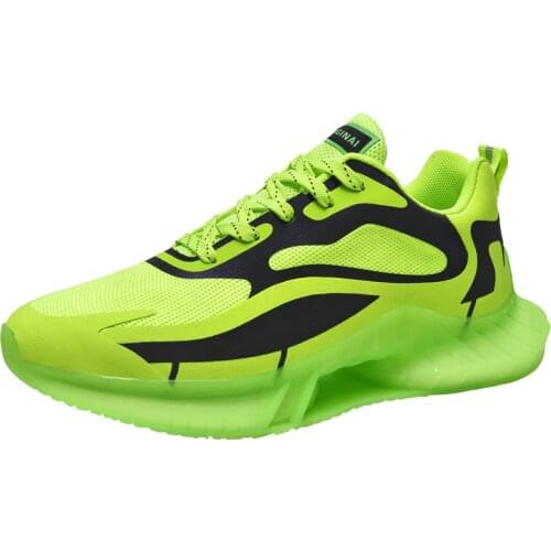 Summer Color Luminous Sneakers Breathable Cool Cool Reflective Popcorn Bottom Non-slip Wear-resistant Tpu Material Running Shoes