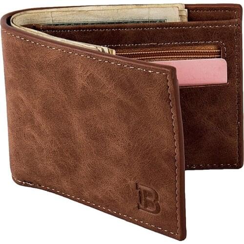 Multifunctional Vintage Thin Card Wallet Men Luxury Short Purses Mini Leather Wallets Small Retro Credit Card Holder Coin Purse