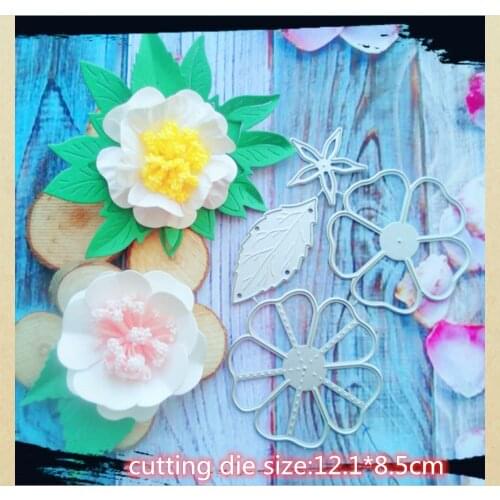 Leaf & Flowers Set Crafts and Scrapbooking Dies Stencil Template for Embossing DIY Scrapbooking Paper Album Gift Cards Making