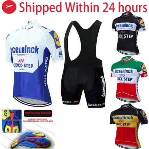 2021 new QUICK STEP cycling jersey team men summer set completini ciclismo bicycle clothing ropa de hombre bib gel shorts