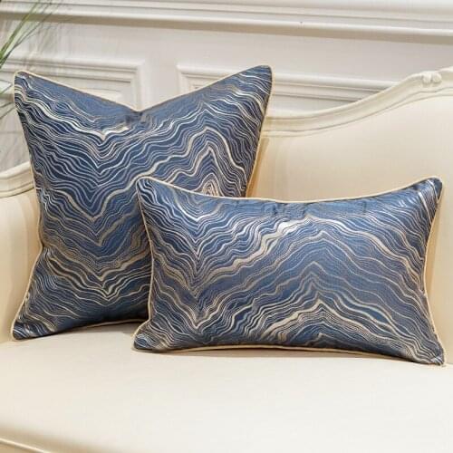 New Chinese Style Simplicity Line Design Cushion Cover Classical Painting Light Color Silk and Satin High-grade Pillowcase