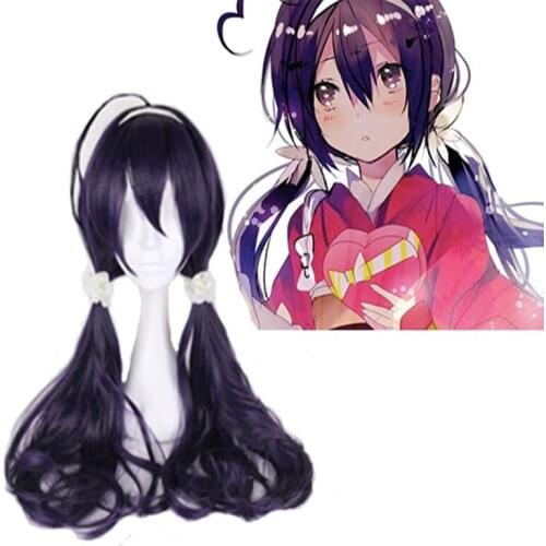 Anime Bungo Stray Dogs Cosplay Wig Kyoka Izumi 80CM Wigs Halloween Carnival Women Cosplay Wigs Stray Dogs Cosplay Wig