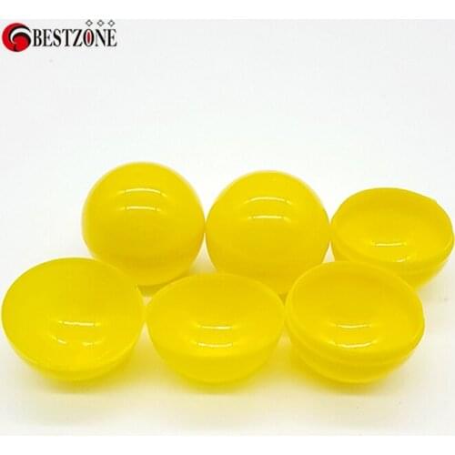 Free shipping 40mm full yellow color with PP material plastic capsule ball