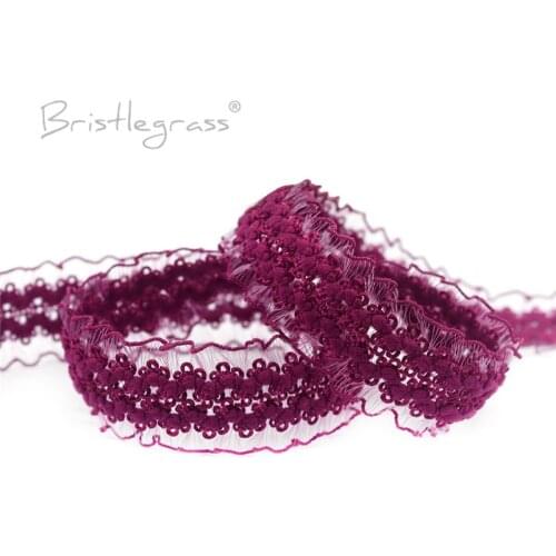 BRISTLEGRASS 2 5 Yard 30mm White Mesh Frilly Ruffled Lace Trim Elastics Spandex Bands Headbands Hair Tie Tutu Dress Sewing Craft