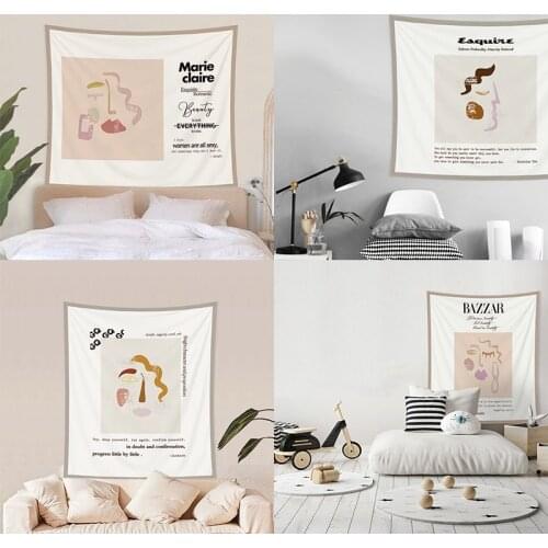 Modern art tapstry simple lines people Matisse ins Nordic style bedroom tapestry wall hanging background wall decorative cloth