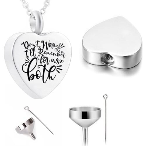 Heart-Shaped Cremation Jewelry, Aluminum Urn, Stainless Steel Ashes Memorial To Commemorate The Death Of Loved Ones/Pets