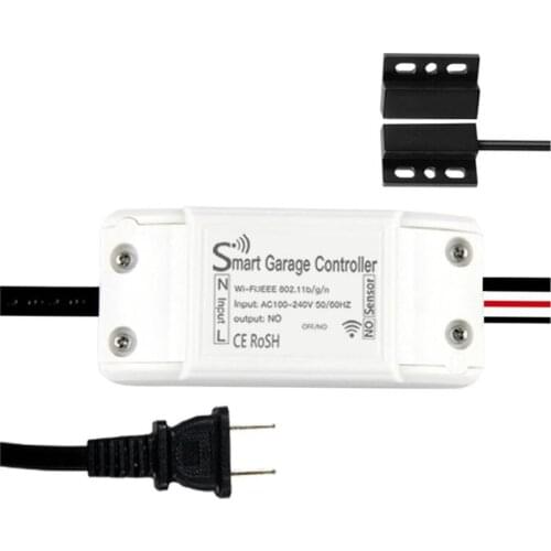 US WiFi Switch Smart Garage Door Opener Controller Work With Alexa Echo Google Home SmartLife/Tuya APP Control No Hub Require