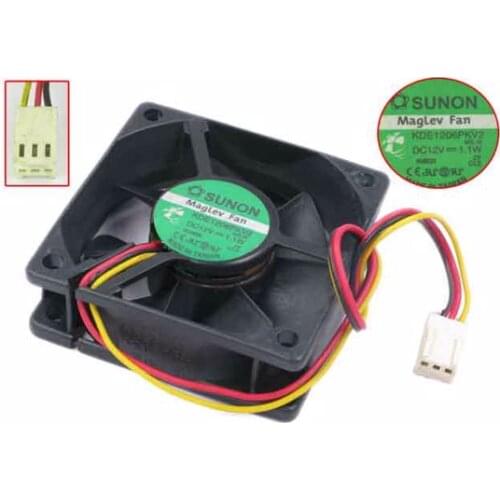 SUNON KDE1206PKV2 MS.M DC 12V 1.1W 60x60x20mm Server Cooling Fan
