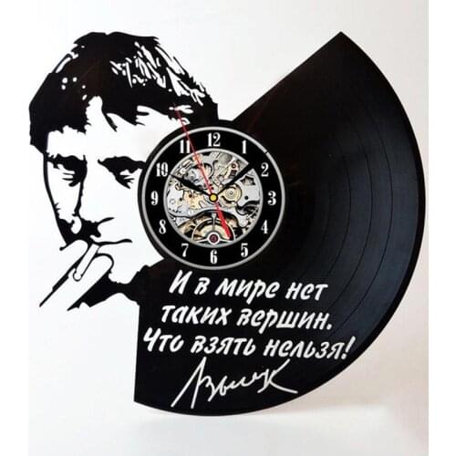 Vintage Vinyl Record Wall Clock Modern Design Movie Character Theme 3D Stickers Clocks Wall Watch Home Decor Silent 12 inch