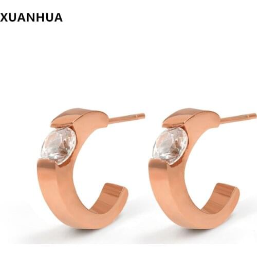 XUANHUA Korean Earrings 2019 Fashion Jewelry Stud Earrings For Women Jewelry Gifts For Women Brincos Women Accessories Stone