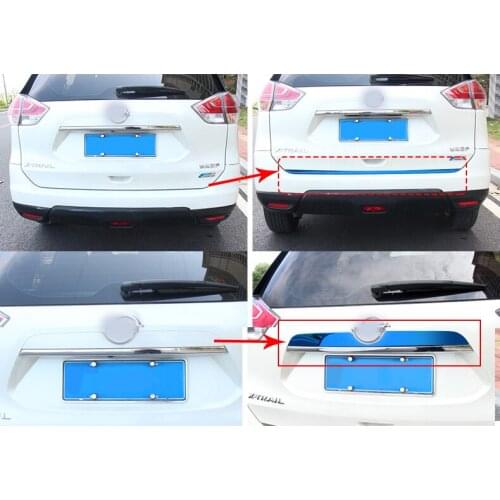 1pc For Nissan X-Trail 2014-2016 Tail door trim stainless steel sticker