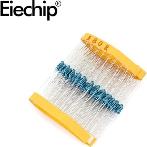 100pcs/lot 1/4W 1% Metal film resistor 180R 0.25W resistance 180 ohm Throught Hole