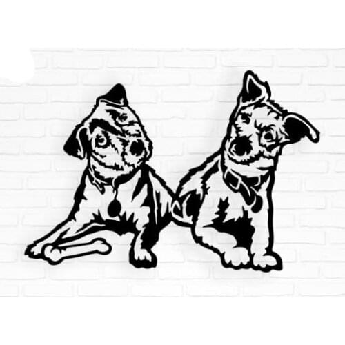 2 Dogs Shape Metal Cutting Die DIY for Scrapbooking Decoration Crafts