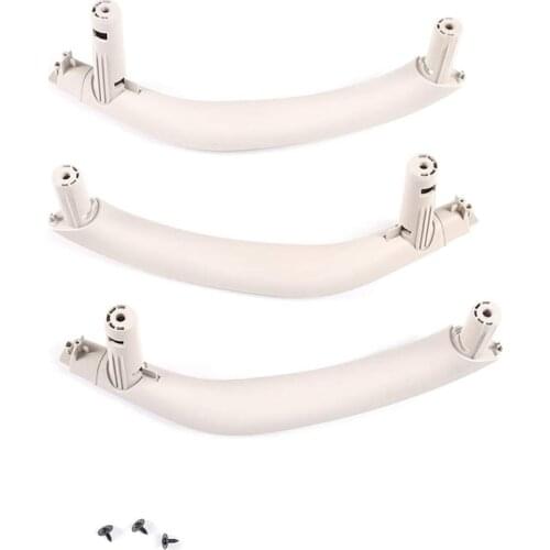 3Pcs Car Inner Door Panel Interior Handle Pull Trim Cover Styling Accessories for BMW F15 X5 F16 X6 2014-2018