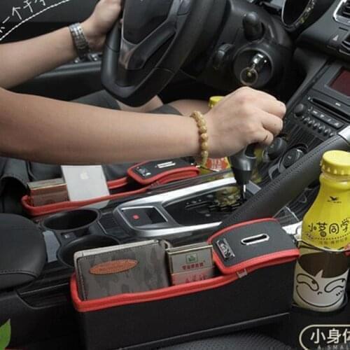Car Seat Gap Organizer PU Leather Storage Box For Hyundai Accent ix35 iX45 iX25 i20 i30 Sonata Verna Solaris Elantra