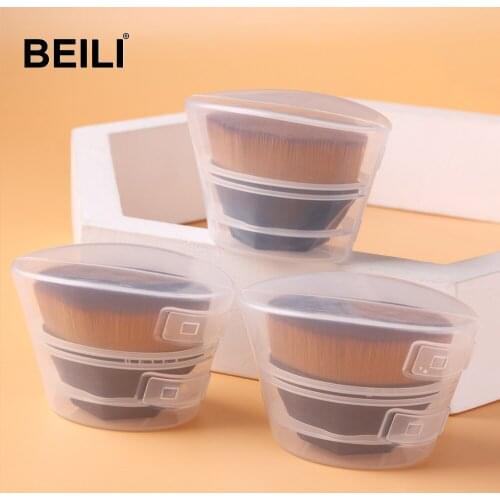 BEILI 1Pcs-3Pcs Foundation Makeup Brushes Soft Micro Fiber Full Face Flat Make up Cream Cosmetic Brush Makeup Box Packing