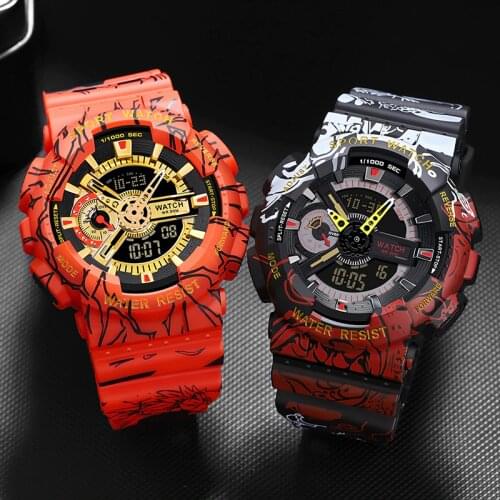 BASID One Piece Mens Sports Watch Waterproof Top Brand Luxury Wristwatches Gifts G Style Digital Clocks Shock Gentleman Fashion