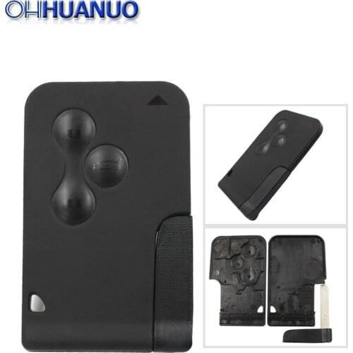 3 Buttons (Black Color )Smart Card Key Shell for Renault Megan with small key