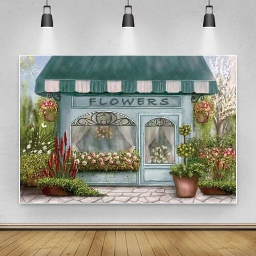 Spring Rural Countryside House Flowers Potted Plant Photophone Photography Backdrops Portrait Photography Backgrounds Photozone