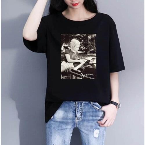 Lady Gaga Mens Joanne Piano Photo Men Women Tshirts Shirt Harajuku Tees T Shirt Summer Fashion Tumblr Outfits Clothes