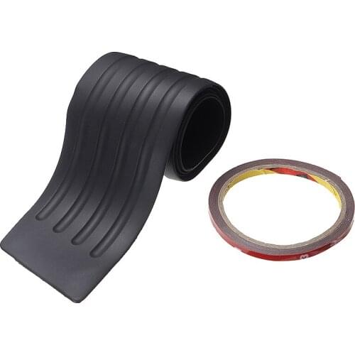 Mayitr 1pc 104x8cm Car Auto Loading Sill Protection Rubber Plastic Bumper Car Paint Protection Black Rubber DIY Moulding