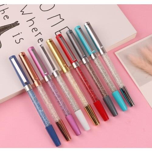 Metallic crystal neutral pen multi-color drill pen with advertising gift pen