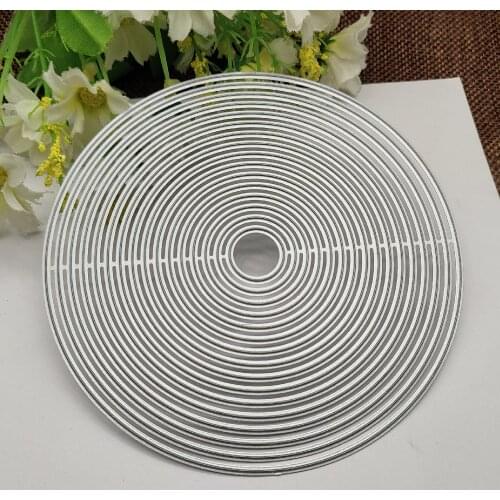 Metal Cutting Dies Round Frame Knife Blade Die Mold Stencils for Craft Scrapbook Greeting Card Making Decorative Die Template