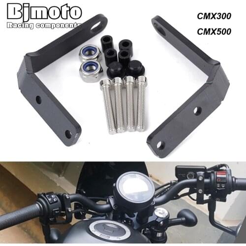 Rebel500 Rebel300 Motorcycle Handlebar Rear View Side Mirror Spotlight Bracket For Honda Rebel 500 300 CMX300 CMX500 2019-2021