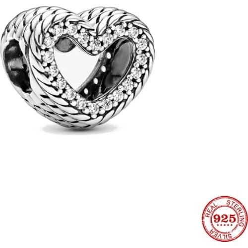 New Original silver color Snake Chain Pattern Charm diy bead charm fit european pandora charms bracelet bangles diy jewelry P013