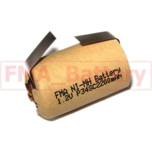 One Ni-MH 4/5SC Sub C 1.2V 2200MAH High power battery for power tools w/tabs