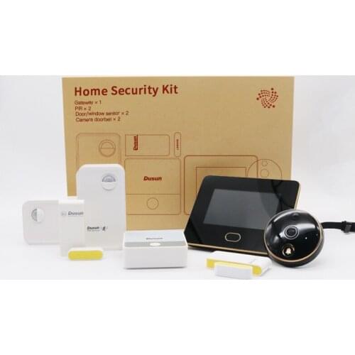 Open API interface Wireless Home Security Kit PIR Door Sensor Smart Home Gateway with Door Bell