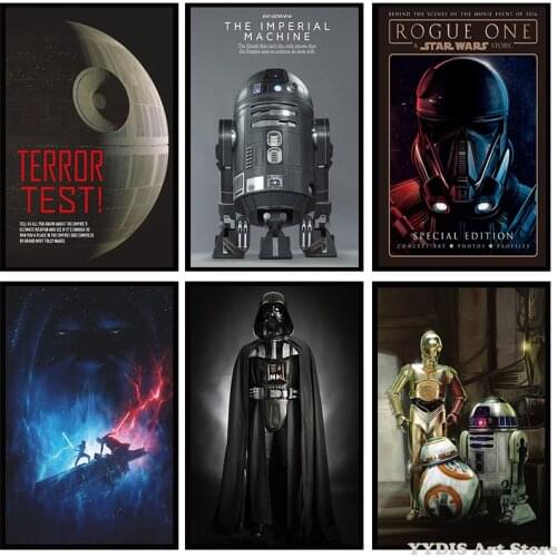 Star Wars Jedi Knight Posters Canvas Painting Disney Darth Vader Yoda Moive Posters Prints Wall Picture Room Home Decor Cuadros