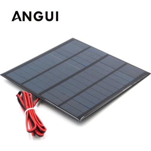 6V 9V 18V Solar Panel with 100/200cm wire Mini Solar System DIY For Battery Cell Phone Charger 2W 3W 4.5W 6W 10W Solar toy
