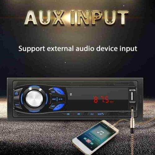 Universal Car Radio 12V Car Audio Stereo In-dash FM Aux Radio AUV SD Auto USB Bluetooth Player Receiver Input G1N4