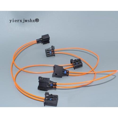 Yierxjwshx MOST Optic Fiber Jumper Cable Multimedia Connectors female male For Audi BMW for Benz Porsche Amplifier unit